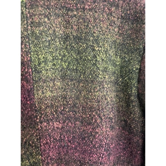 Geiger 100% wool Austria green / mauroon front zip jacket size 40 / US 10 - Picture 5 of 8